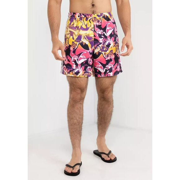 Adidas Multicolor Allover Print Party Swim Shorts Men's Size Small - Picture 1 of 6